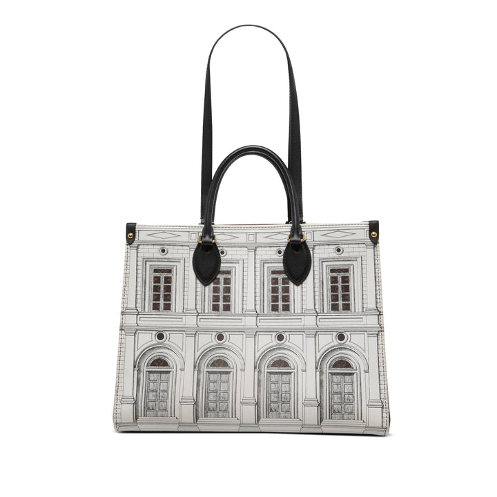 Louis Vuitton Sac à main Fornasetti Architettura OnTheGo MM Blanc – vue principale – GABY PARIS
