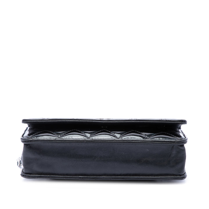 Chanel CC Matelassé Wallet on Chain Noir