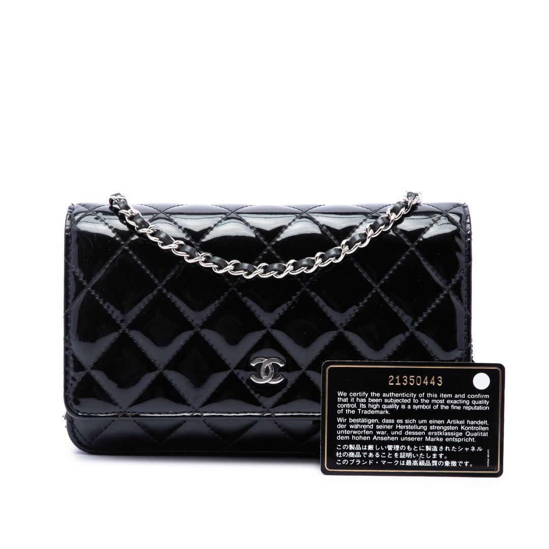 Chanel CC Matelassé Wallet on Chain Noir