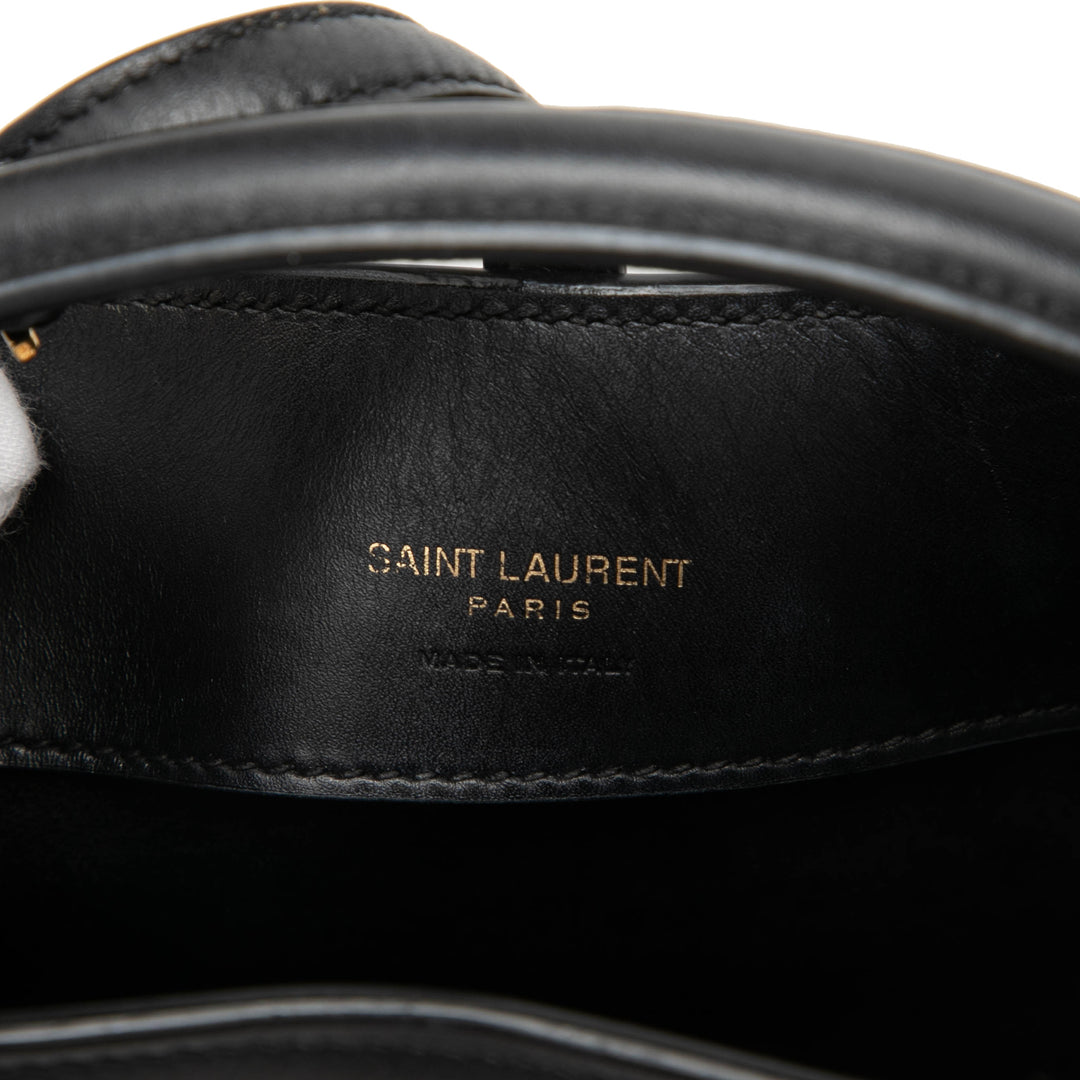 Saint Laurent brillant Le 37 Sac seau Mini Cuir de veau