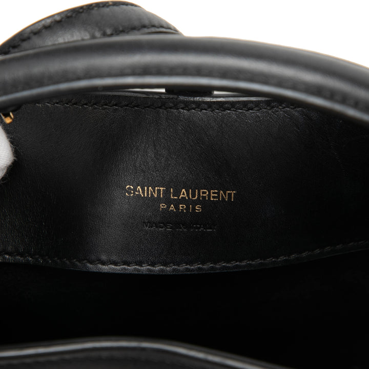 Saint Laurent brillant Le 37 Sac seau Mini Cuir de veau