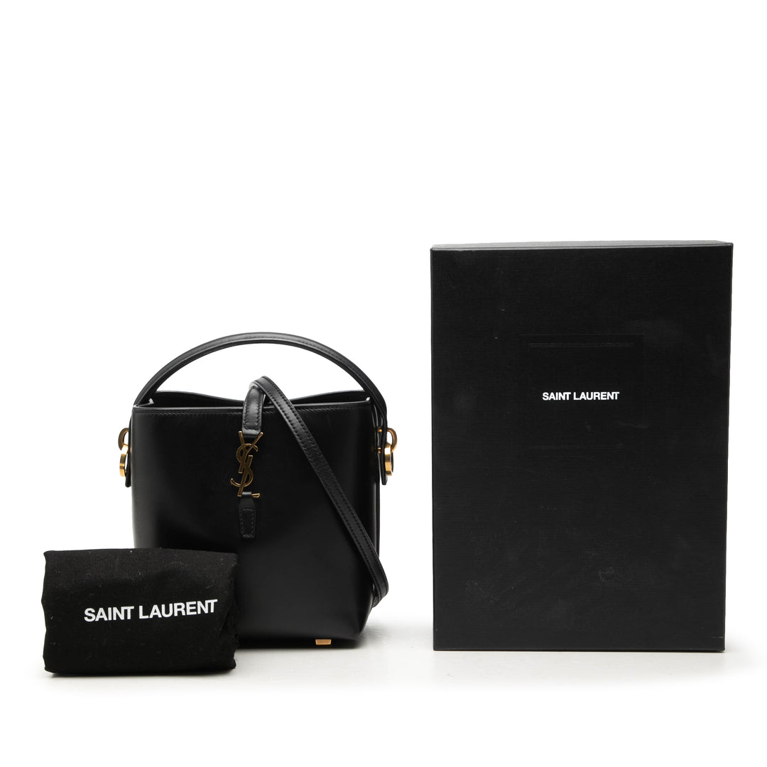 Saint Laurent brillant Le 37 Sac seau Mini Cuir de veau