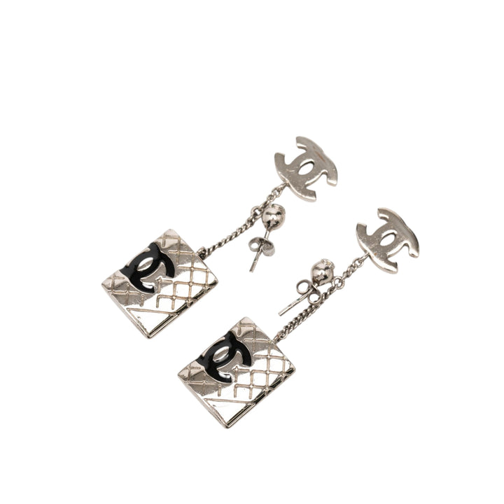 Chanel CC Brass Cambon Ligne pendantes Pushback Boucles d’oreilles