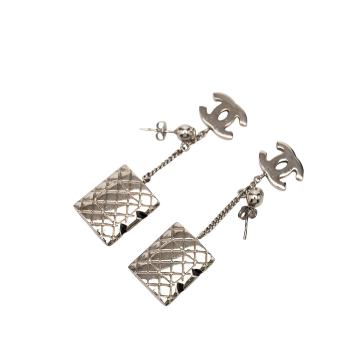 Chanel CC Brass Cambon Ligne pendantes Pushback Boucles d’oreilles