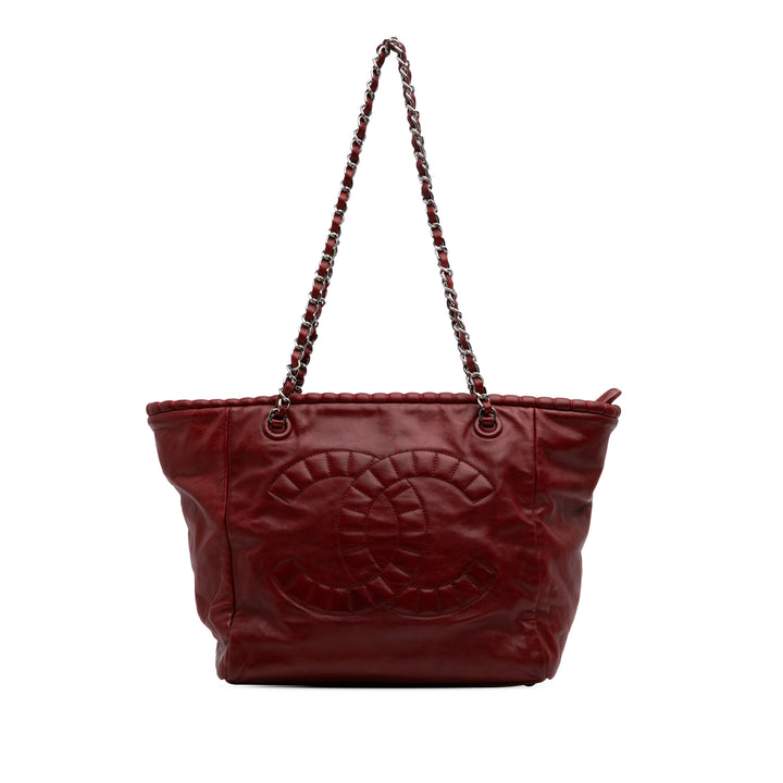 Calfskin On The Bund Tote Red - Gaby Paris
