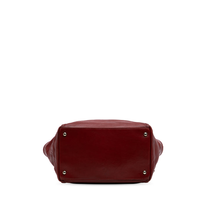 Calfskin On The Bund Tote Red - Gaby Paris