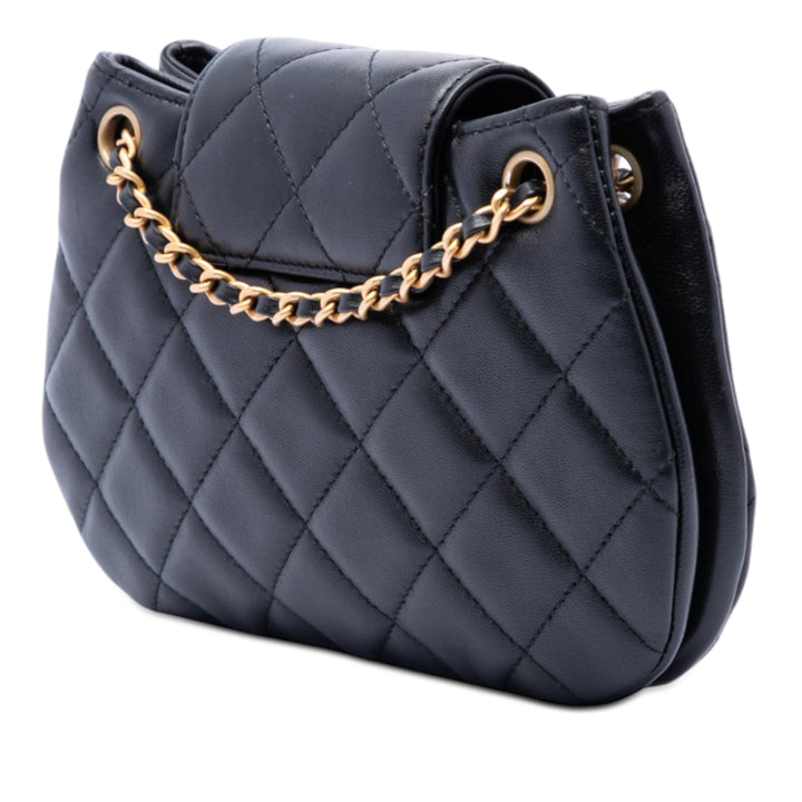 Chanel Matelassé Giant CC Chaîne Compartment Sac Messenger Petit Cuir d'agneau