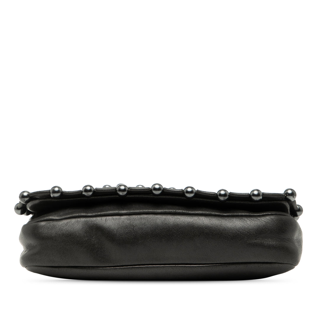 Chanel Cuir d’agneau Pearl Obsession Flap Noir