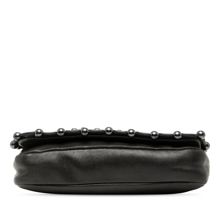 Chanel Cuir d’agneau Pearl Obsession Flap Noir