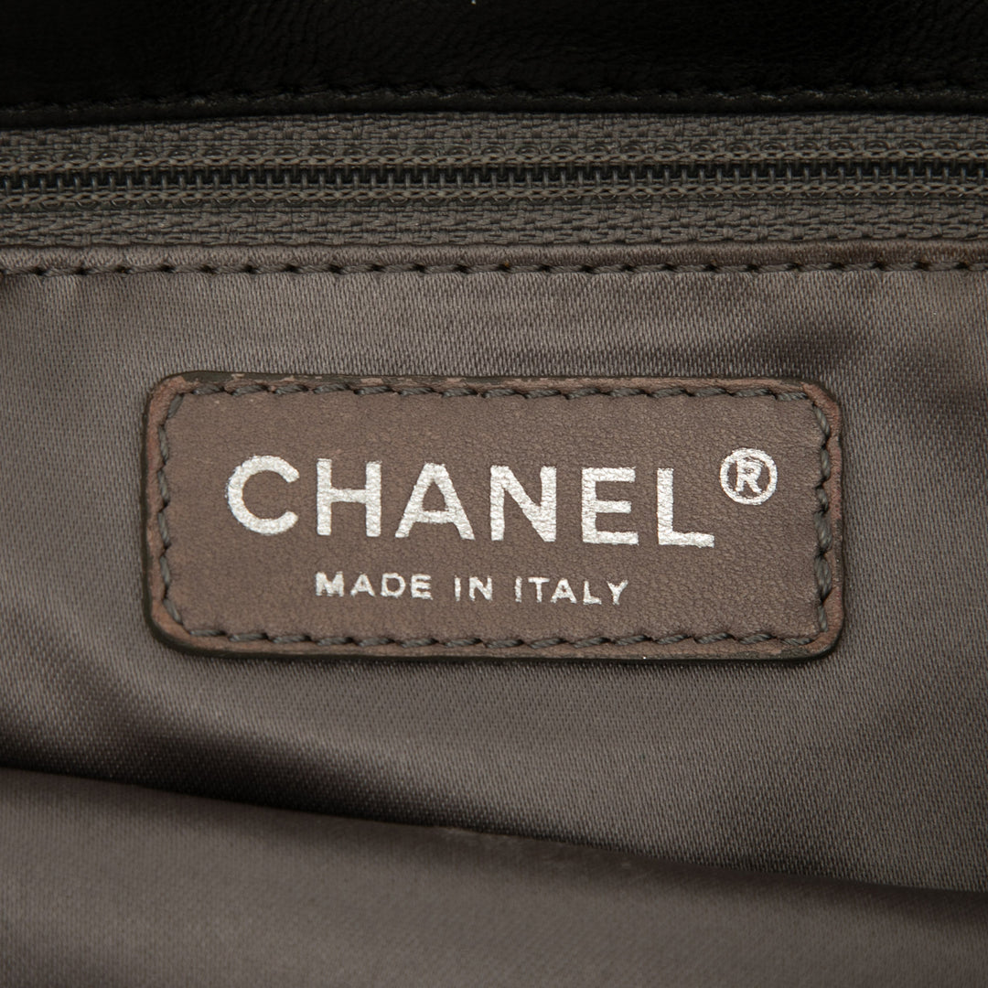 Chanel Cuir d’agneau Pearl Obsession Flap Noir