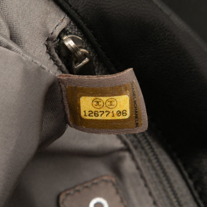 Chanel Cuir d’agneau Pearl Obsession Flap Noir