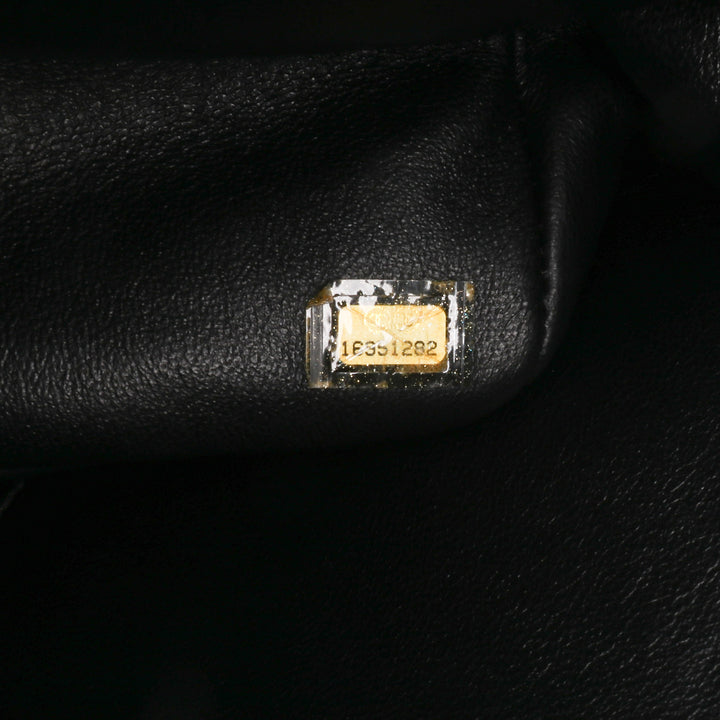 Jumbo Classic Patent Double Flap Black - Gaby Paris