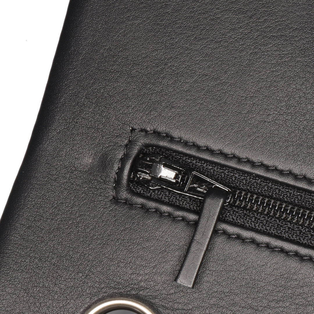 Jumbo Classic Patent Double Flap Black - Gaby Paris