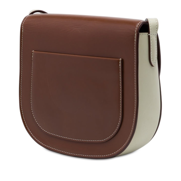 Bicolore Glacé Trotteur Sac Petit Cuir de veau Marron