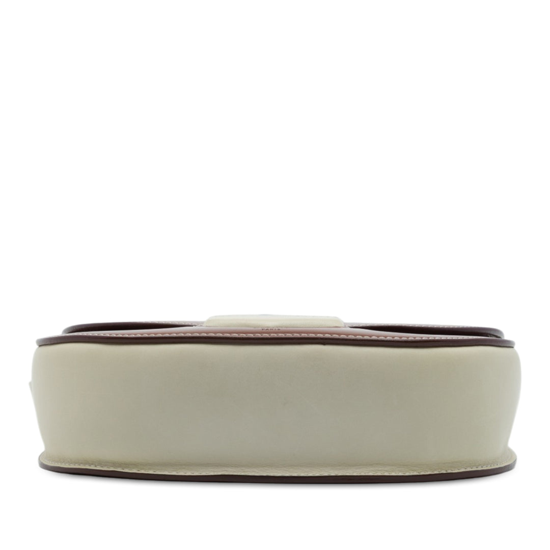 Bicolore Glacé Trotteur Sac Petit Cuir de veau Marron