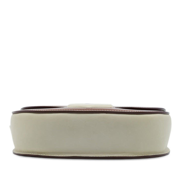Bicolore Glacé Trotteur Sac Petit Cuir de veau Marron
