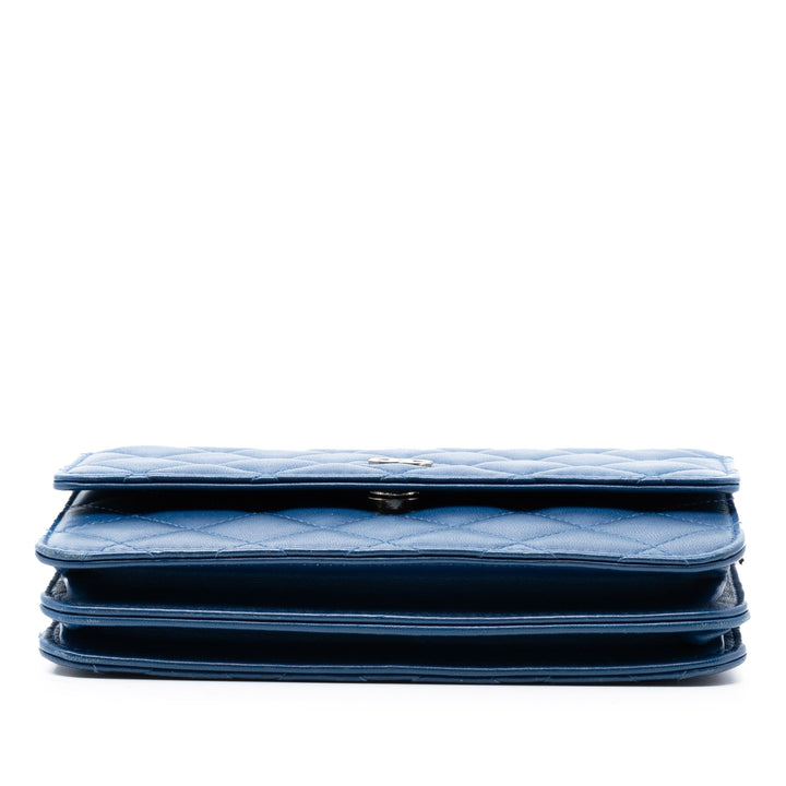 Chanel CC Square Matelassé Cuir d’agneau Wallet on Chain