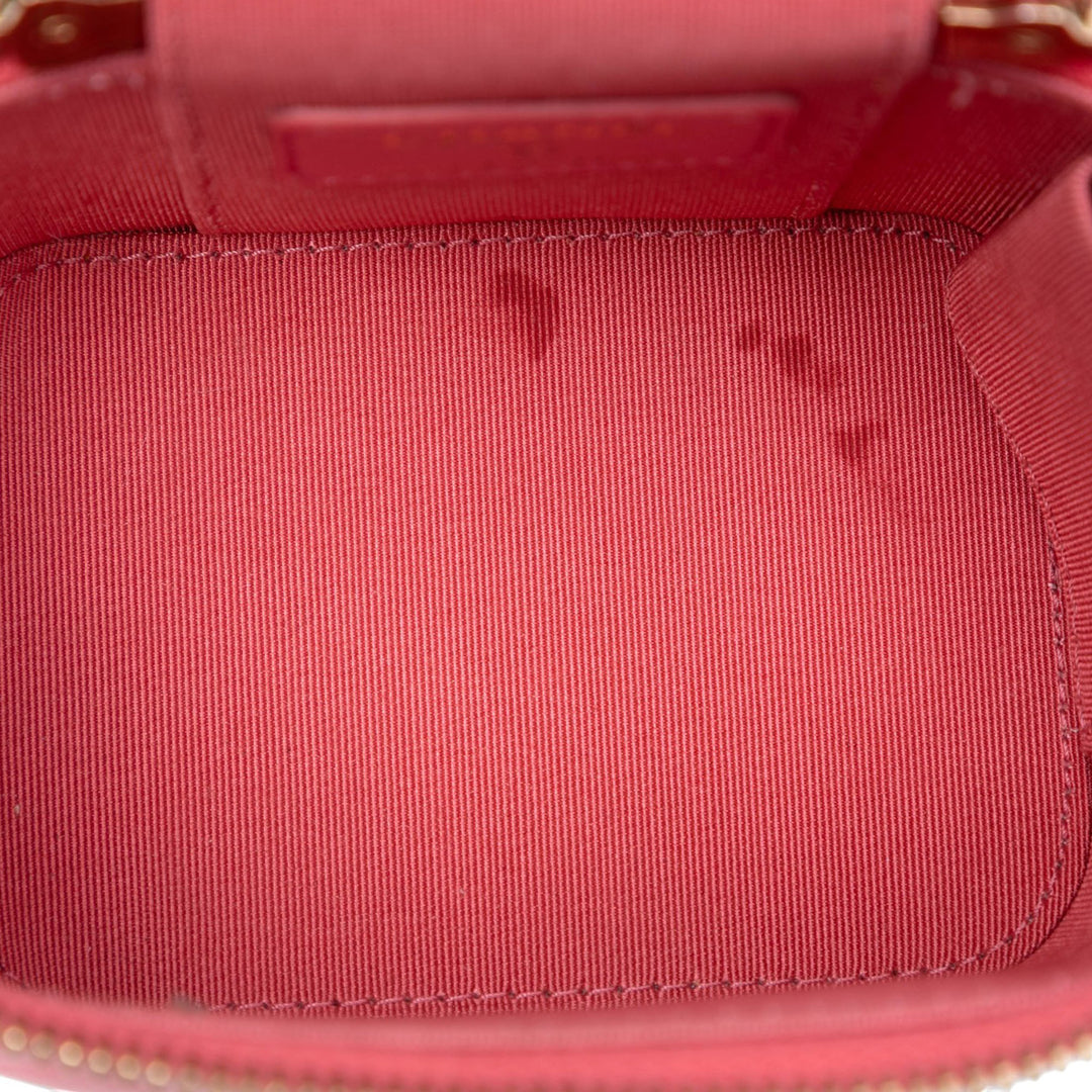 Chanel Matelassé Vanity avec chaîne Mini Cuir d'agneau