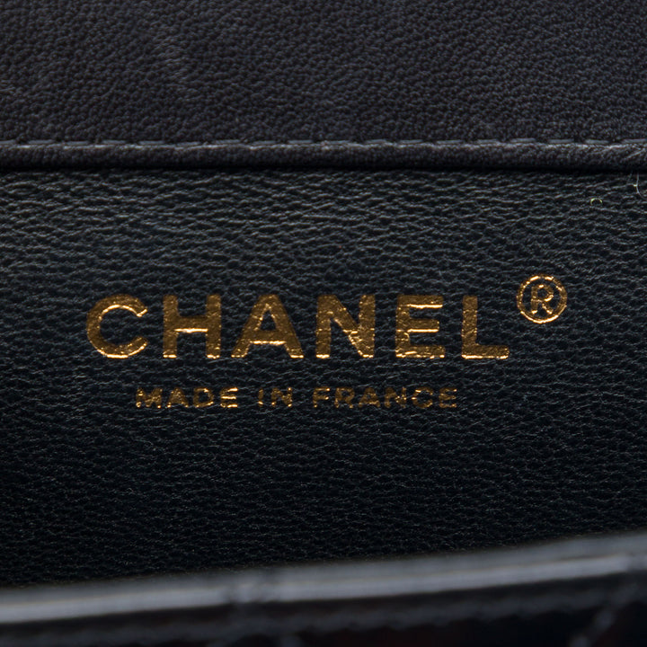 Chanel Micro CC Matelassé brillant Cuir de veau Simple rabat