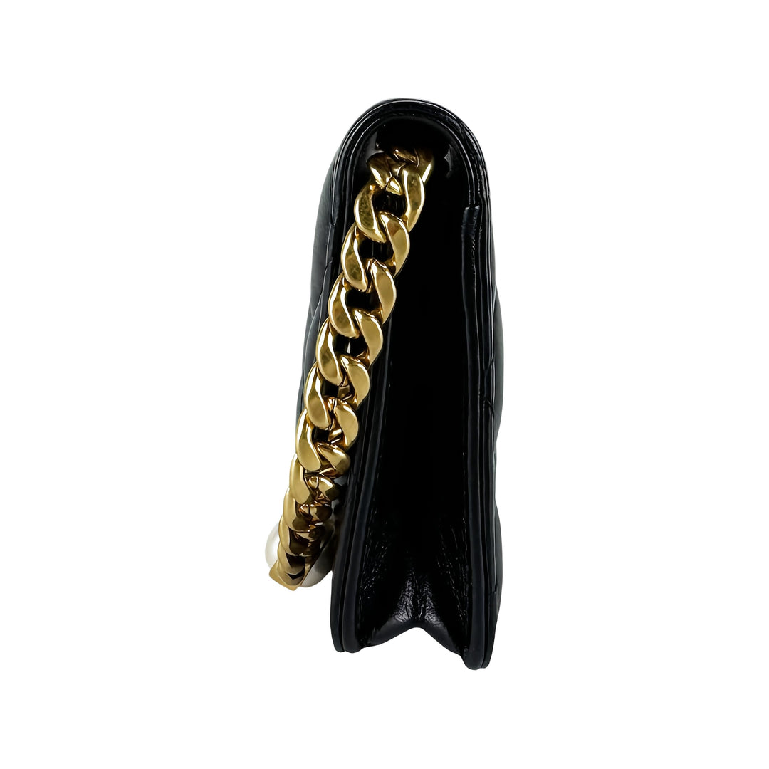 Chanel Matelassé Resin Perle Chaîne à rabat Mini Cuir d'agneau Noir – vue 11 – GABY PARIS