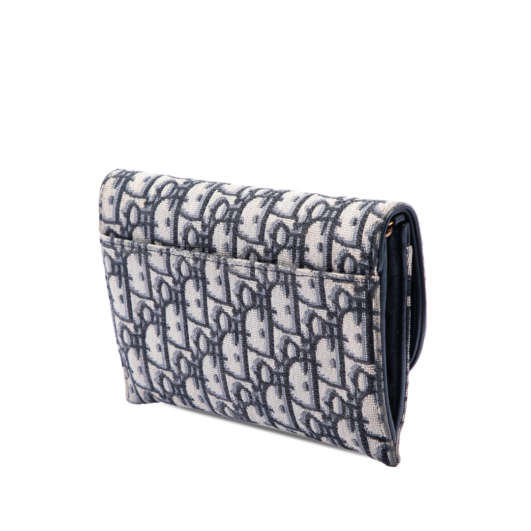 Dior Oblique Toile Saddle Wallet on Chain