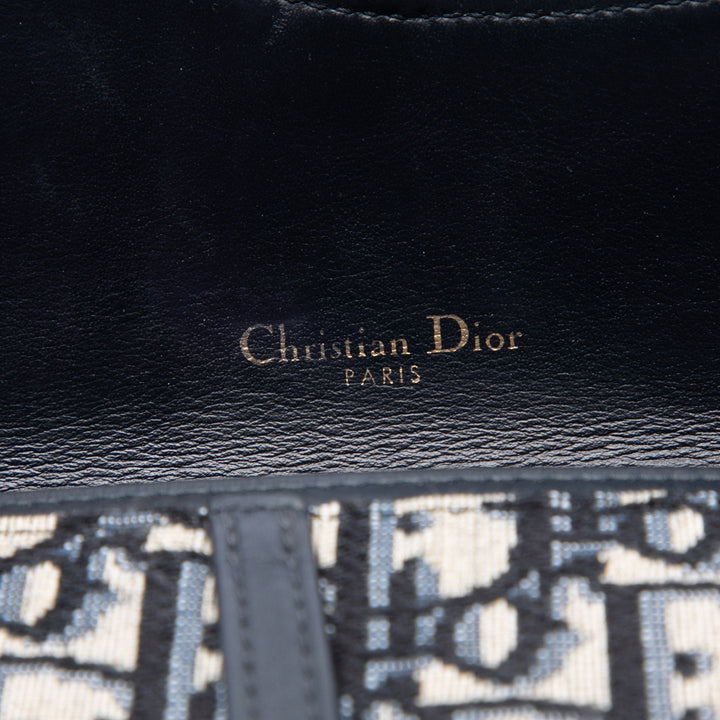 Dior Oblique Toile Saddle Wallet on Chain