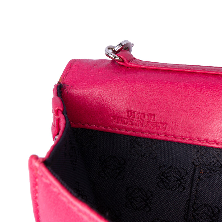 Anagram Nappa Bow Tie Clutch with Chain Pink - Gaby Paris