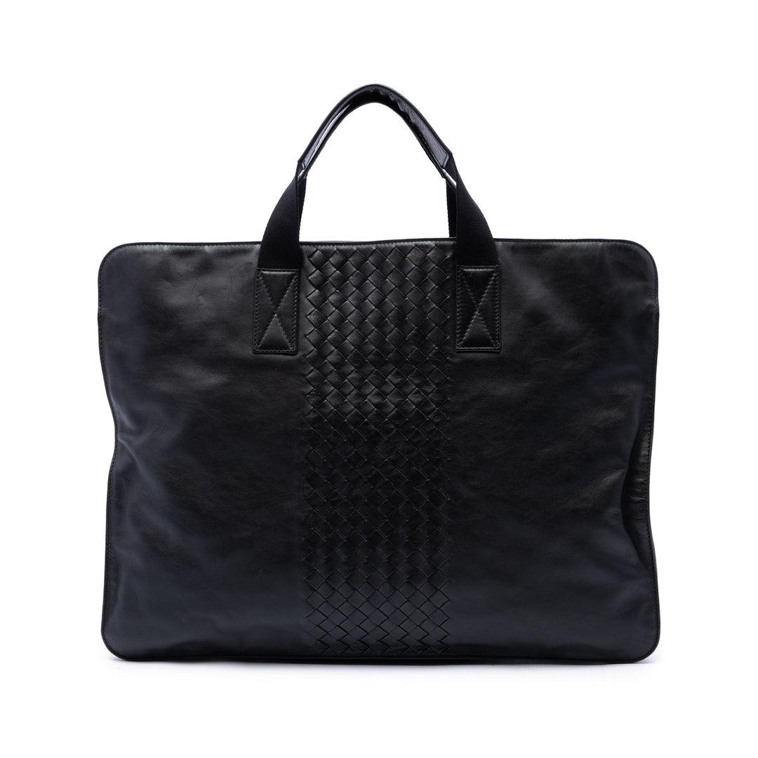 Bottega Veneta Porte-documents Intrecciato à finitions Souple Noir – vue principale – GABY PARIS