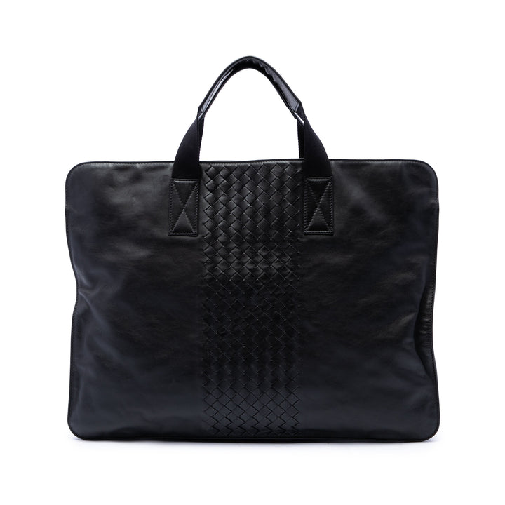 Bottega Veneta Porte-documents Intrecciato à finitions Souple Noir – vue principale – GABY PARIS
