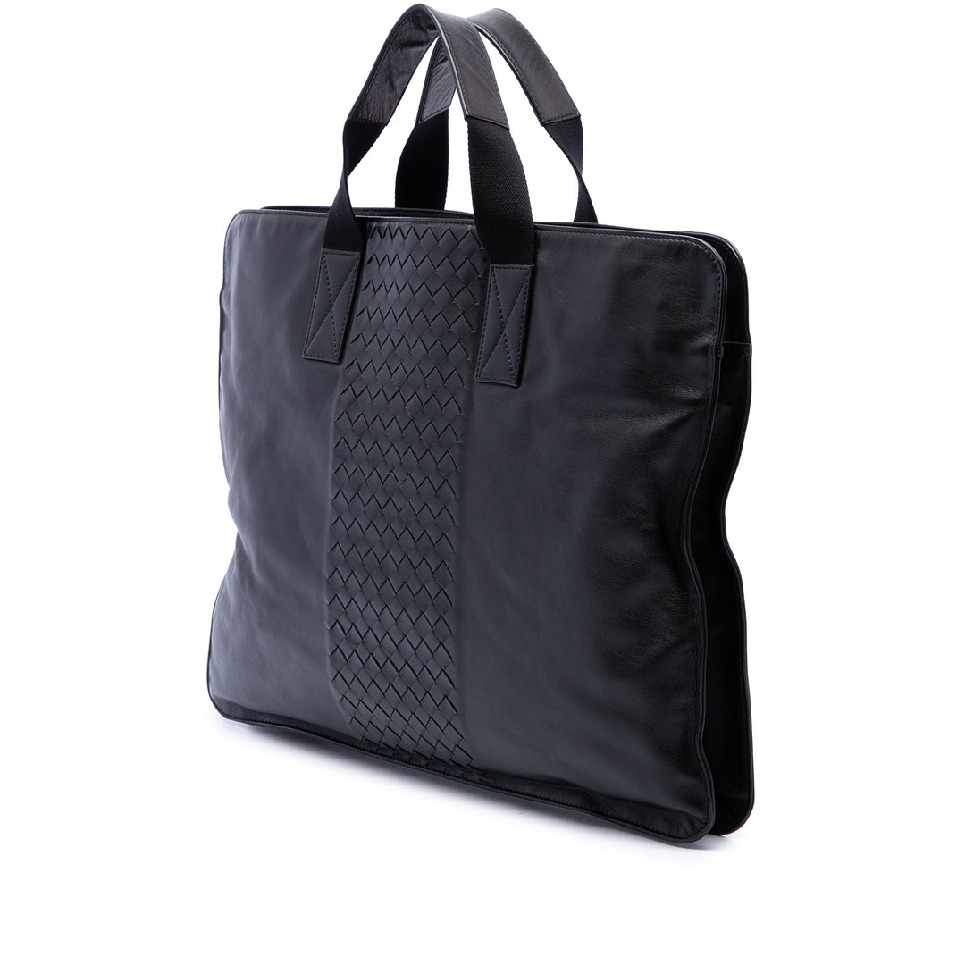 Bottega Veneta Porte-documents Intrecciato à finitions Souple Noir – vue 2 – GABY PARIS