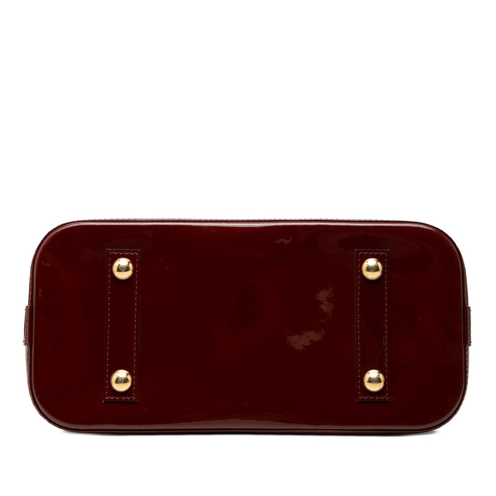 Alma PM Lackleder Monogramm Rot