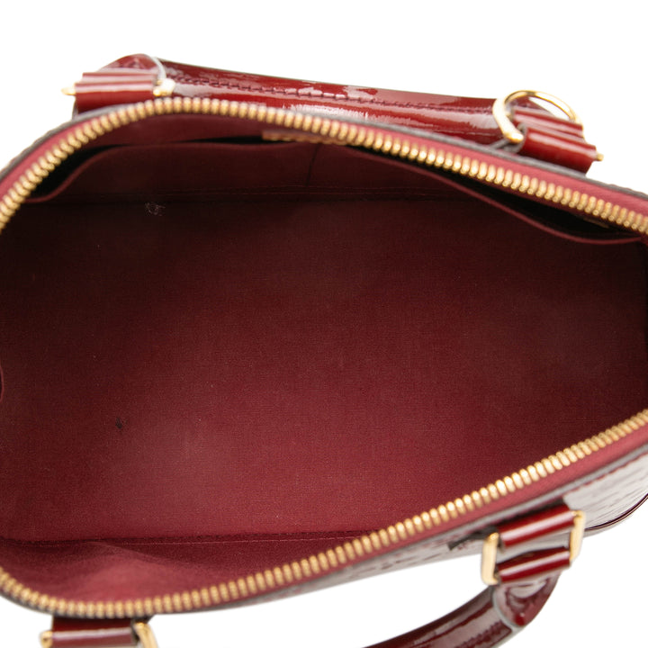 Alma PM Lackleder Monogramm Rot