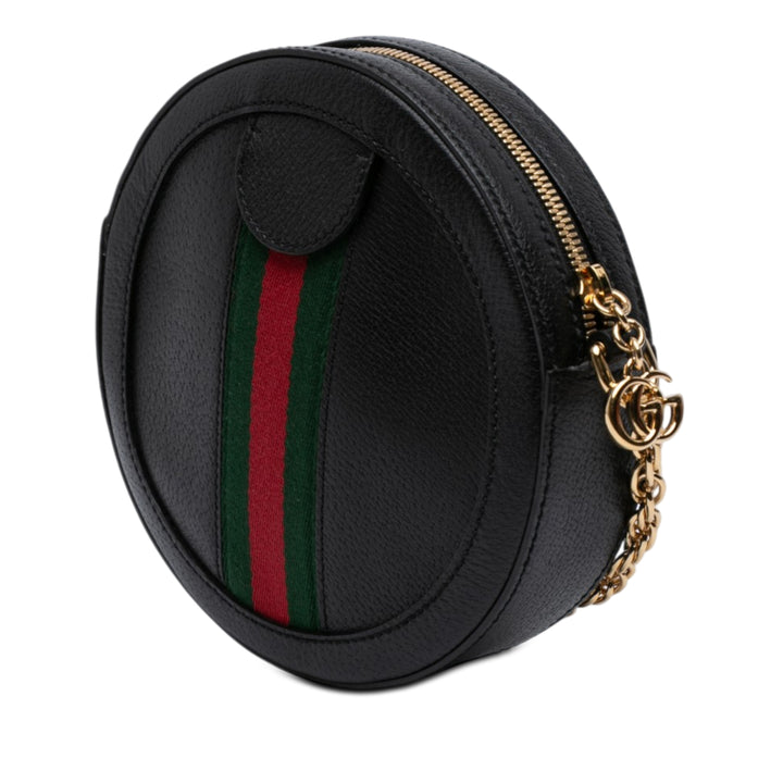 Gucci Mini Cuir de veau Web Ophidia Rond Sac porté croisé