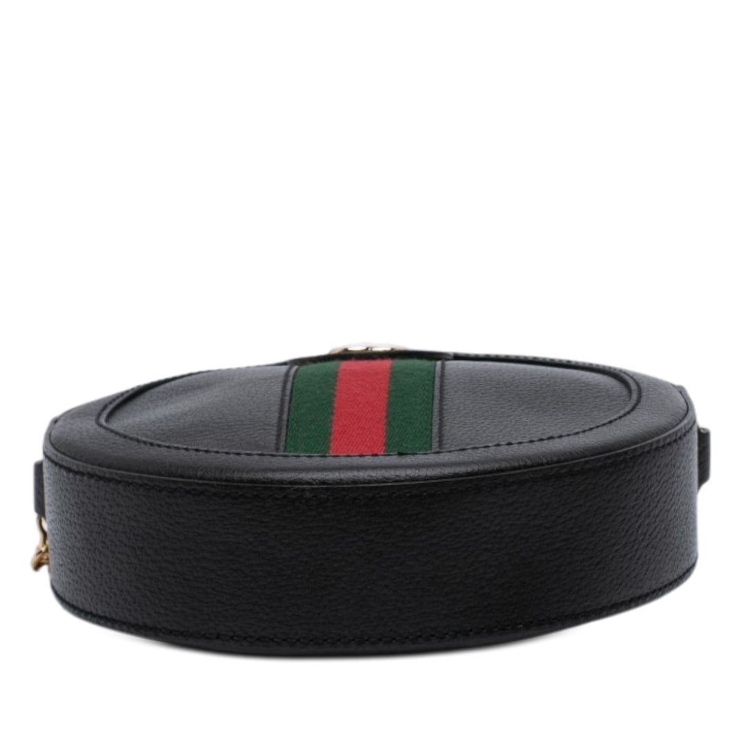 Gucci Mini Cuir de veau Web Ophidia Rond Sac porté croisé
