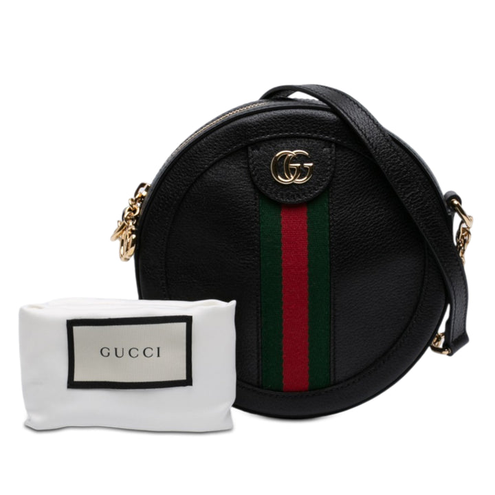 Gucci Mini Cuir de veau Web Ophidia Rond Sac porté croisé