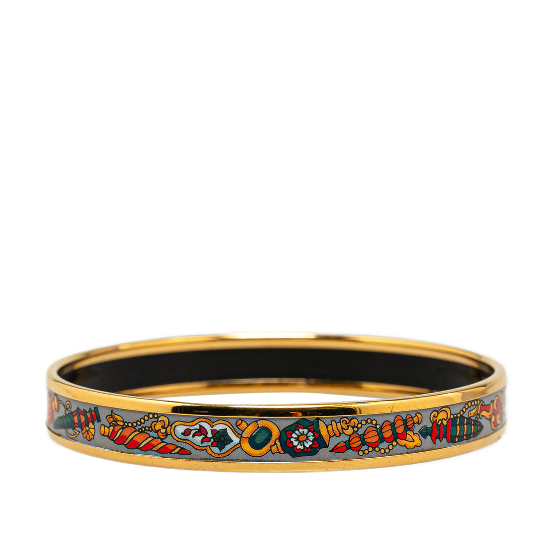 Narrow Qu Importe Le Falcon Enamel Bangle  70 Gray - Gaby Paris