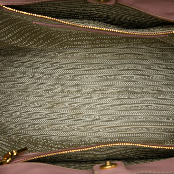 Prada Cabas Bicolore Lux Saffiano Grand Gris – vue 4 – GABY PARIS