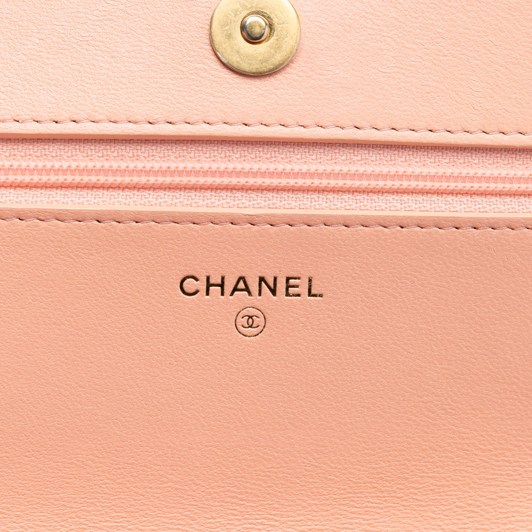 Chanel Matelassé Cuir d’agneau 19 Wallet on Chain
