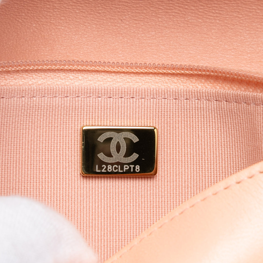Chanel Matelassé Cuir d’agneau 19 Wallet on Chain