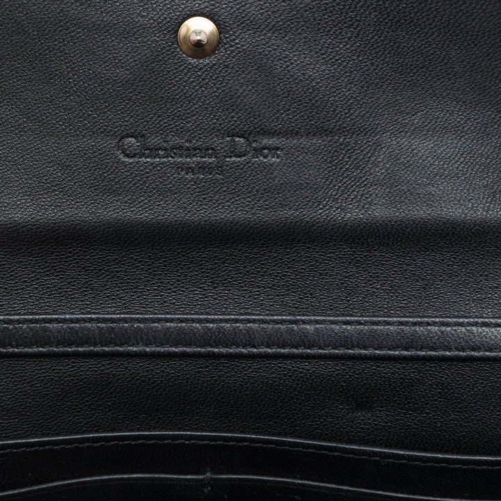 Dior Cannage Lady Dior Wallet on Chain Cuir d'agneau Noir – vue 5 – GABY PARIS