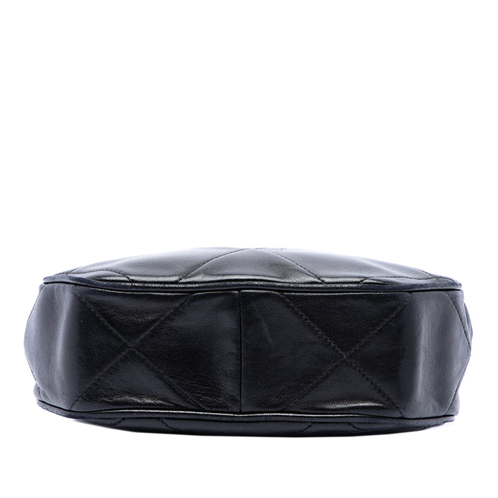 Chanel CC Matelassé Pompon Sac Cuir d'agneau Noir – vue 3 – GABY PARIS