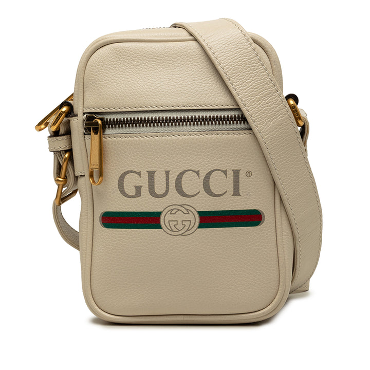 Gucci grainé Logo Sac Mini Cuir de veau grainé