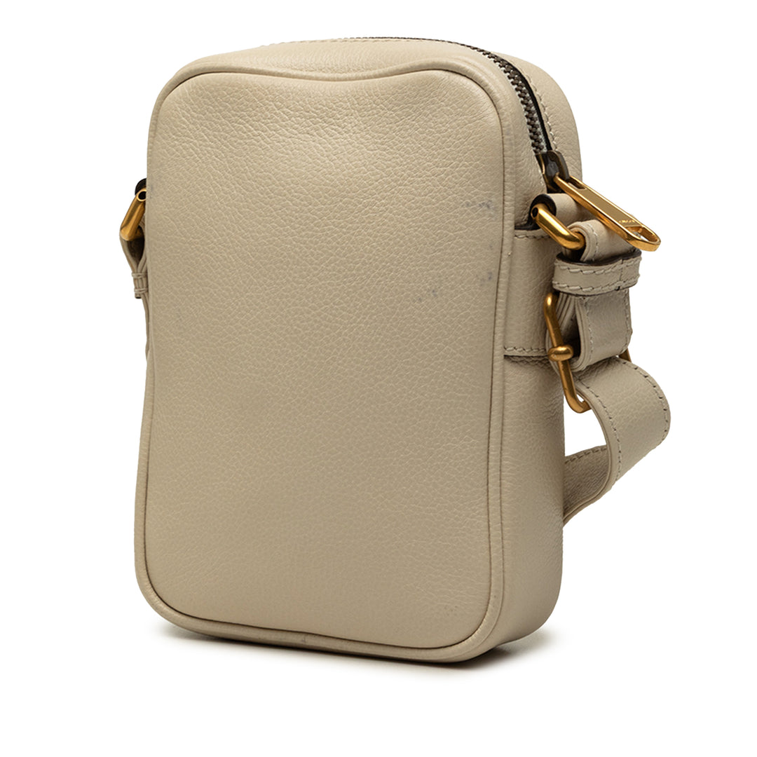 Gucci grainé Logo Sac Mini Cuir de veau grainé