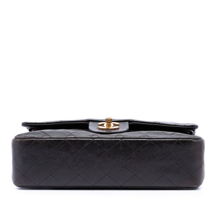 Classic Double rabat Moyen Cuir d'agneau Noir