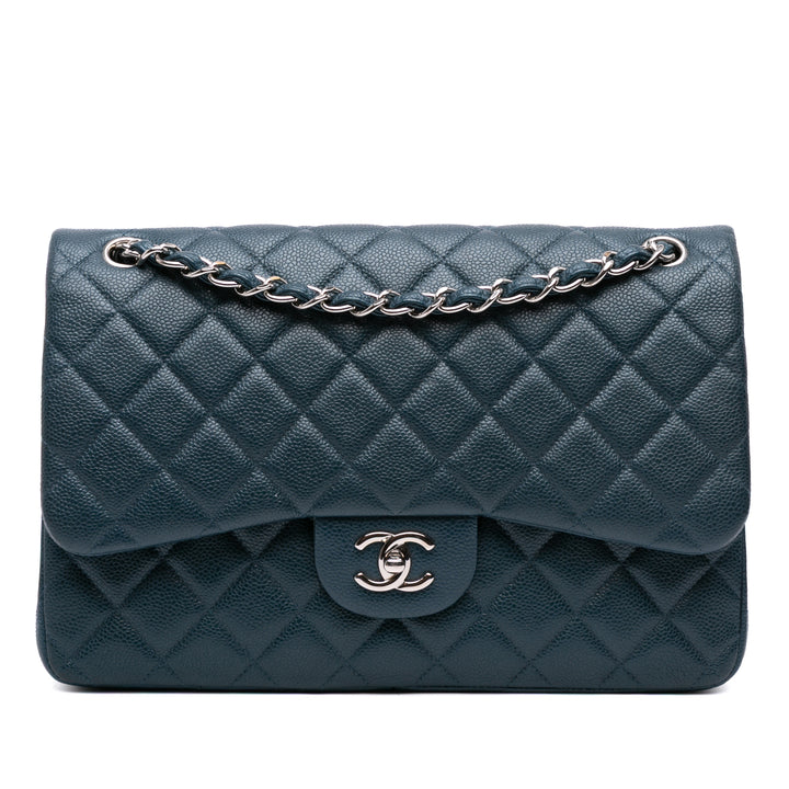 Chanel Jumbo Classic Iridescent Caviar Double rabat