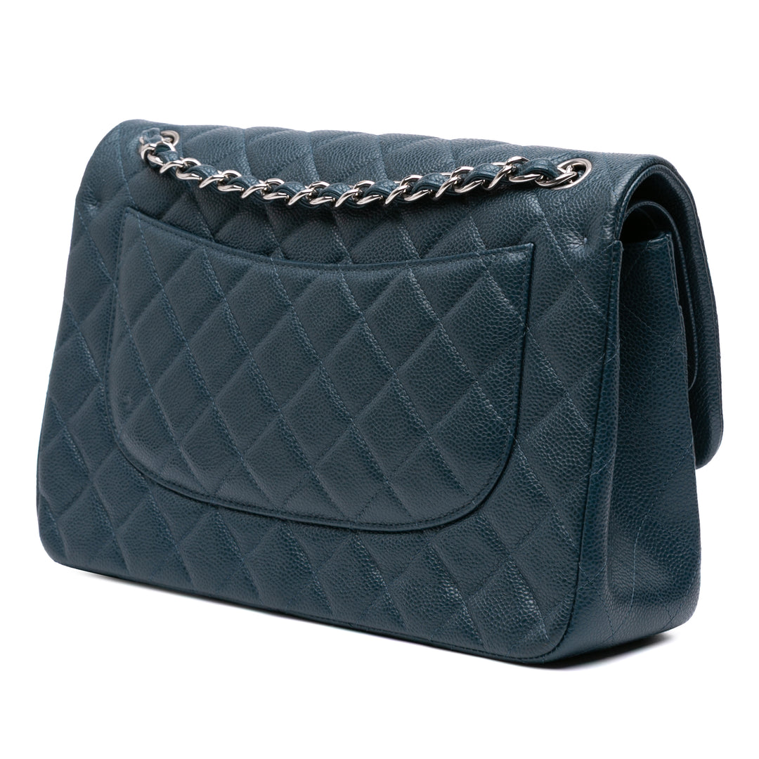 Chanel Jumbo Classic Iridescent Caviar Double rabat