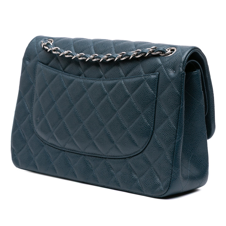 Chanel Jumbo Classic Iridescent Caviar Double rabat