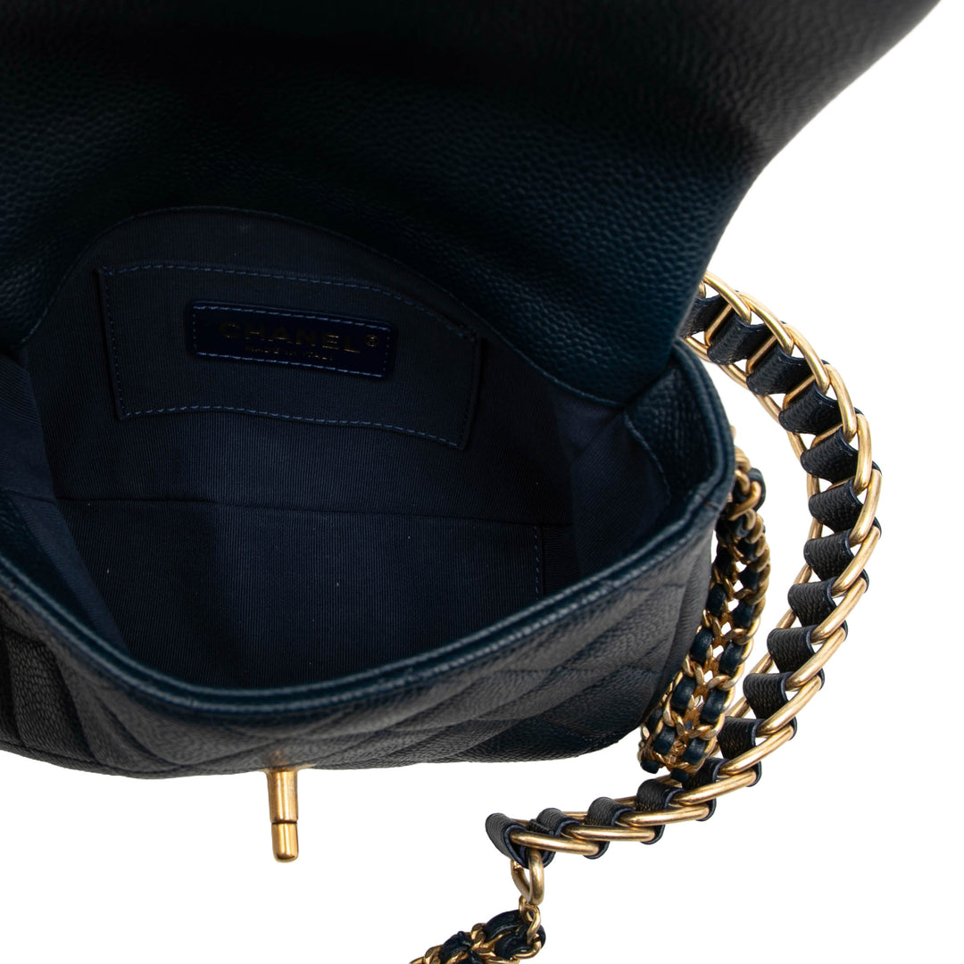 Chanel Mini Matelassé Caviar Chain Soul à rabat