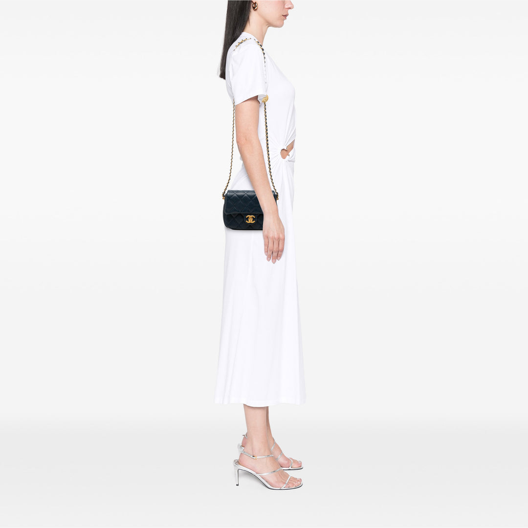 Chanel Mini Matelassé Caviar Chain Soul à rabat