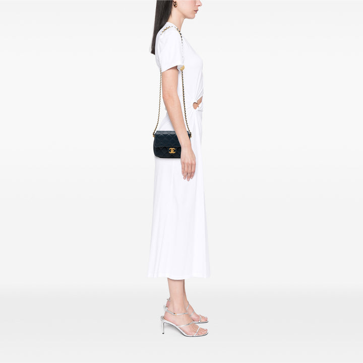 Chanel Mini Matelassé Caviar Chain Soul à rabat